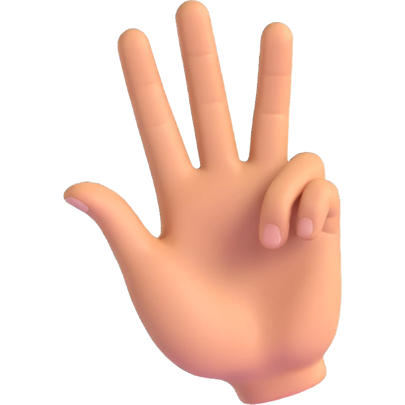 animated hand making a 'rock' gesture, moving upward, dynamic movement emoji