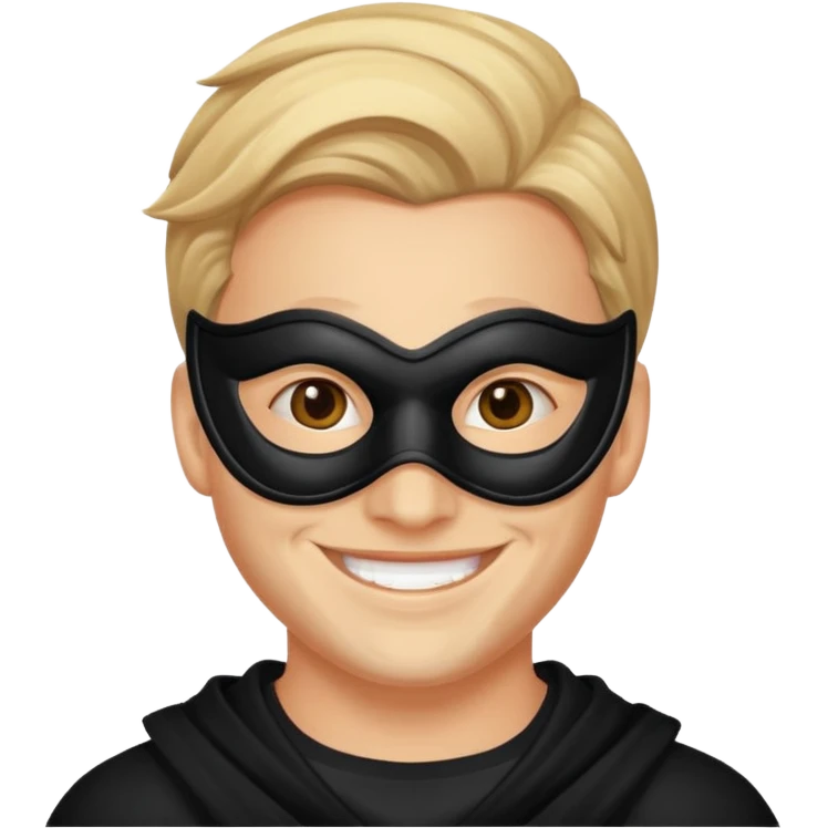 guy mask and smile  emoji