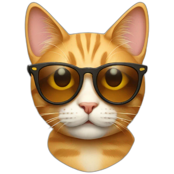 Cat with sunglasses emoji