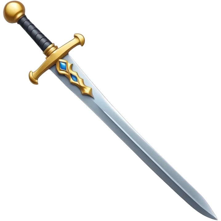 small height cartoonish style sword emoji