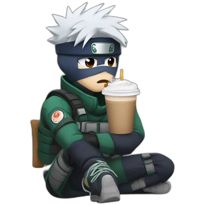 kakashi drinks starbucks emoji