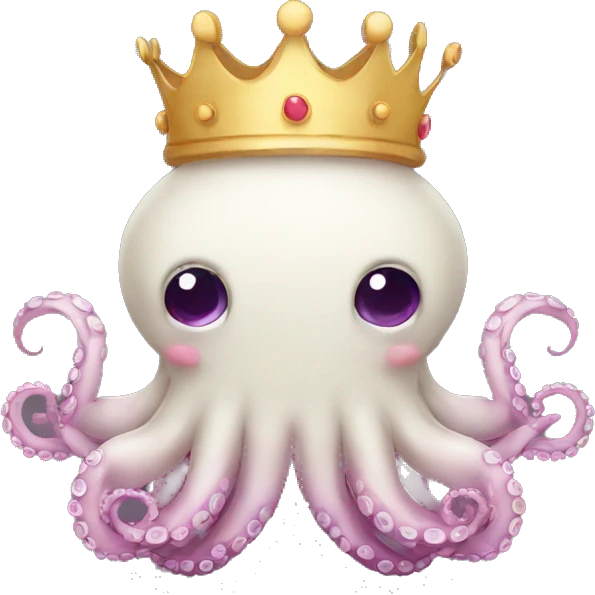 octopus with a crown emoji