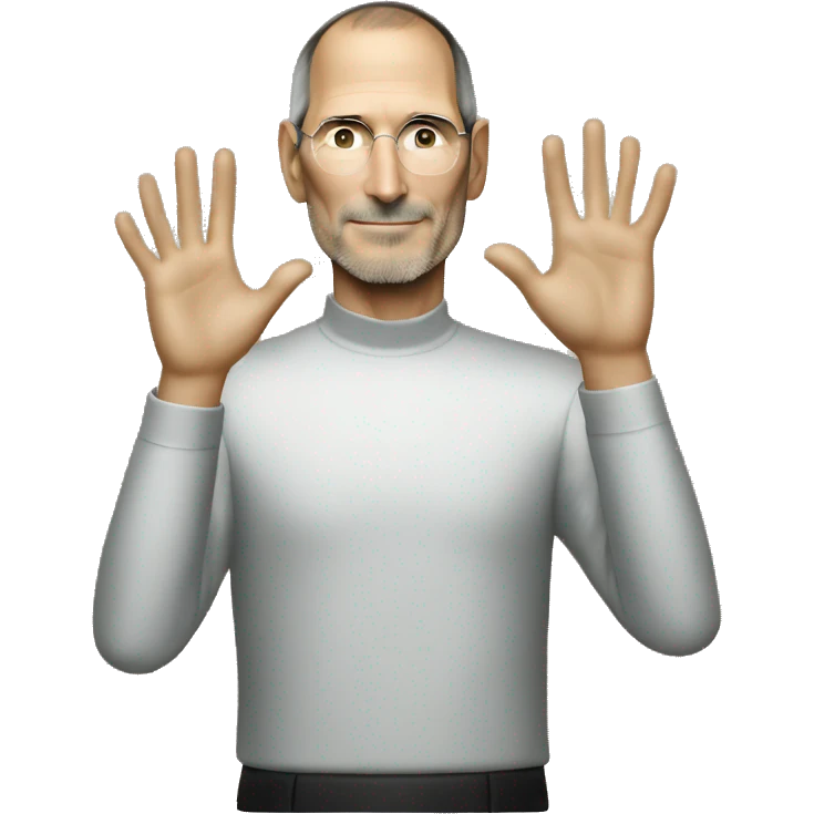 Steve jobs hands up emoji