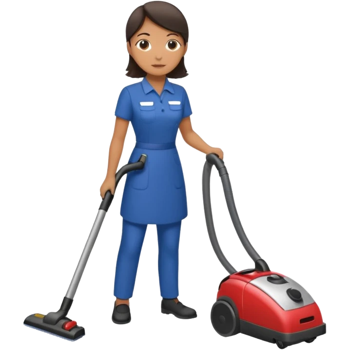 housekeeper vacuum the floor emoji