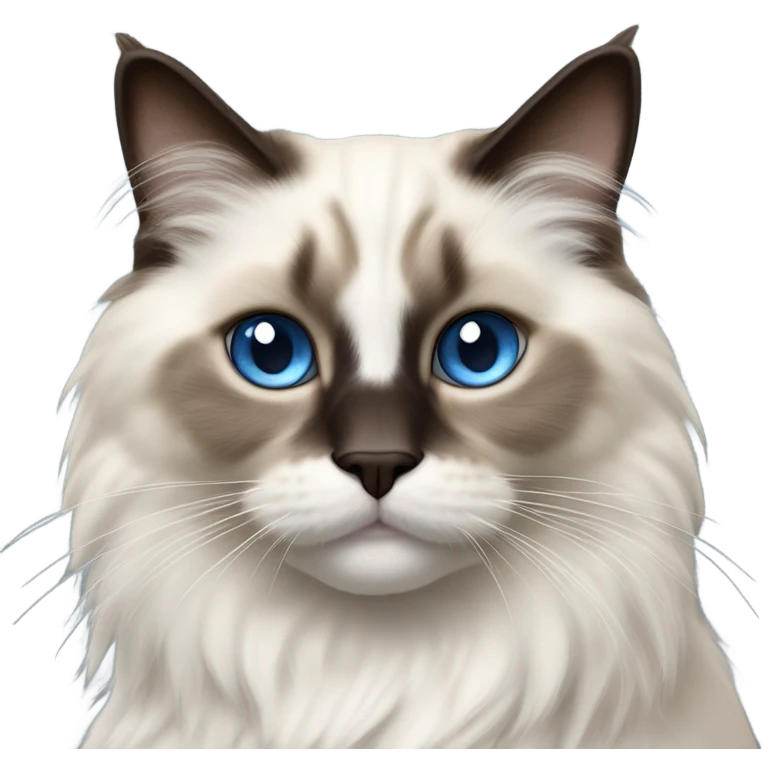 Realistic ragdoll cat emoji