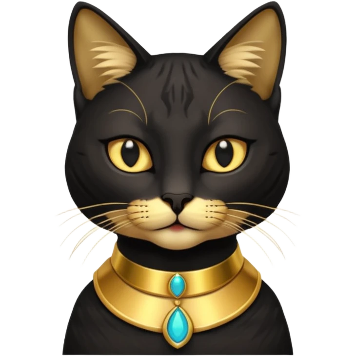 Egyptian Cats: Black cat with gold collar







 emoji