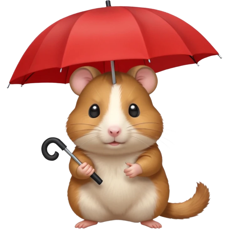 hamster holding an umbrella emoji