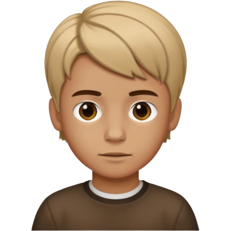 Niño con el pelo divido en dos emoji