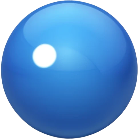 3d blue ball emoji