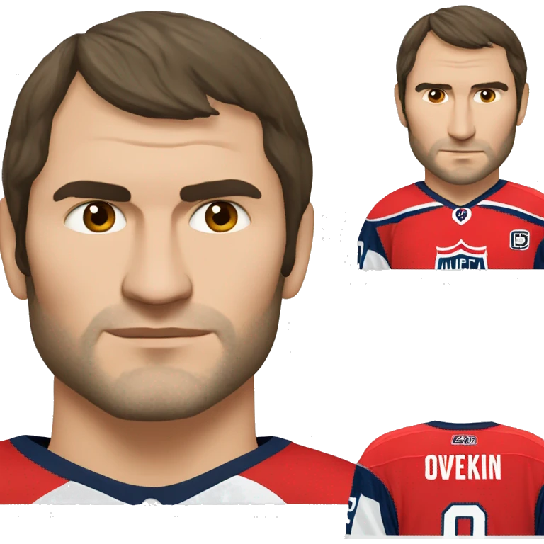 Alexander Ovechkin Realistic seriously face emoji