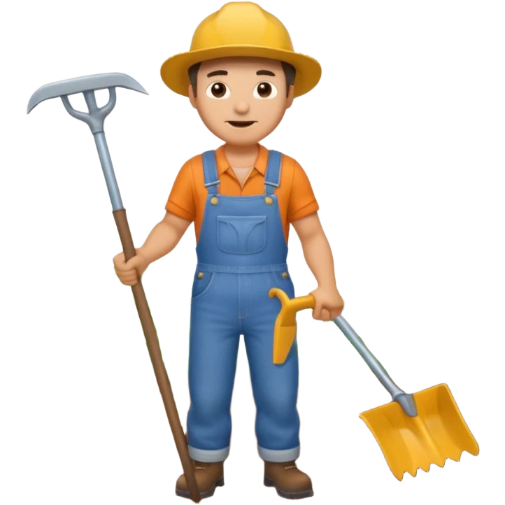 man plowing a field emoji