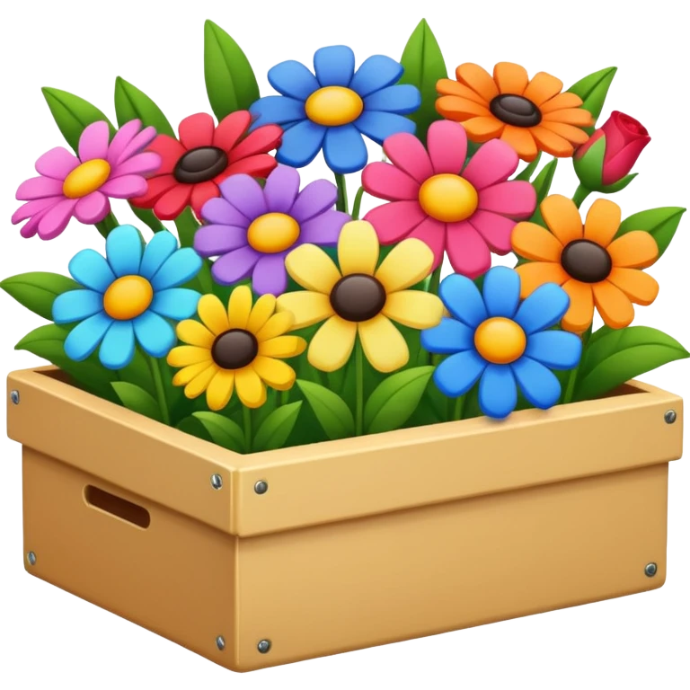 a box of flowers emoji