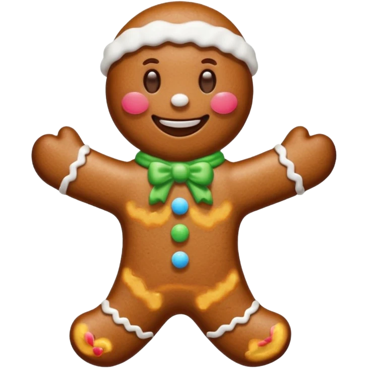 christmas gingerbread man emoji