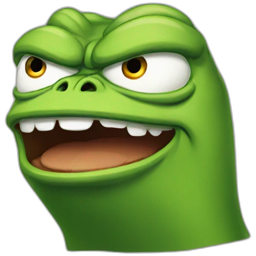 pepe screams in rage emoji