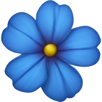 Flor azul emoji