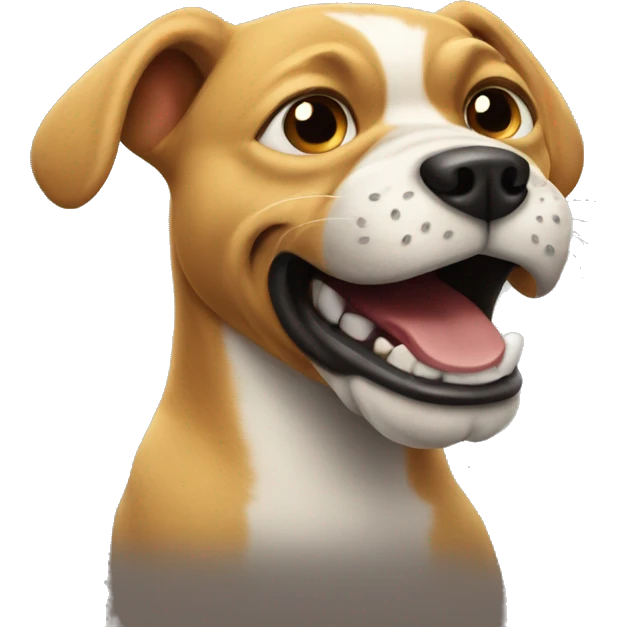 Dog throwing a punch  emoji