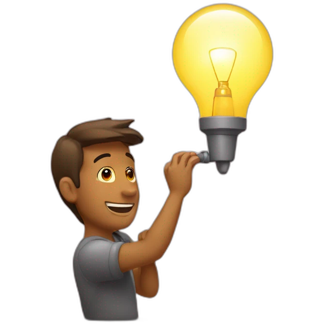 L'amour avec une lampe emoji