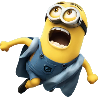 Minions chased by sharks emoji
