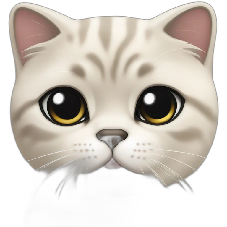Scottish fold seal point cat emoji