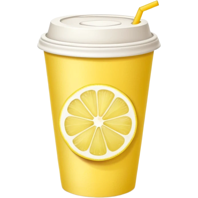 paper cup with a slice of lemon inside emoji