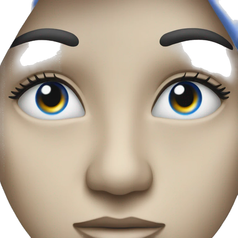 Eyes looking left with blue irises emoji