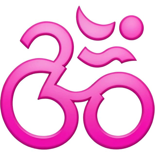 om symbol, bright hot pink emoji