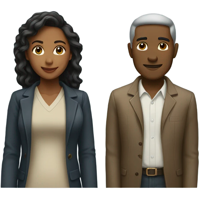 A woman and a man emoji