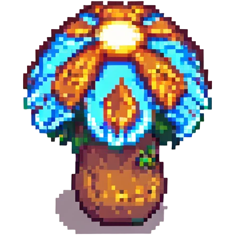 glowing mushroom pixel art emoji