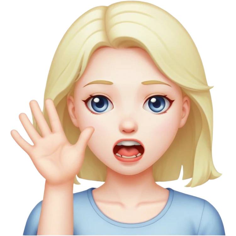 Girl throwing up emoji