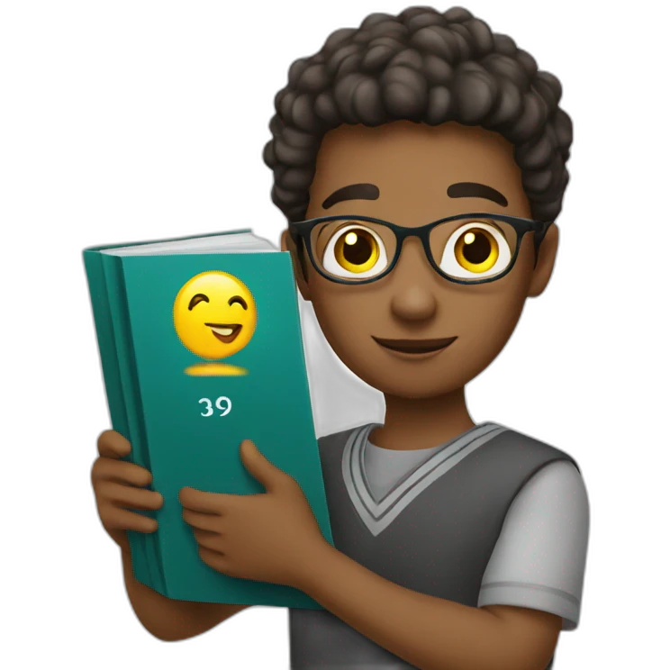 pupil with book emoji