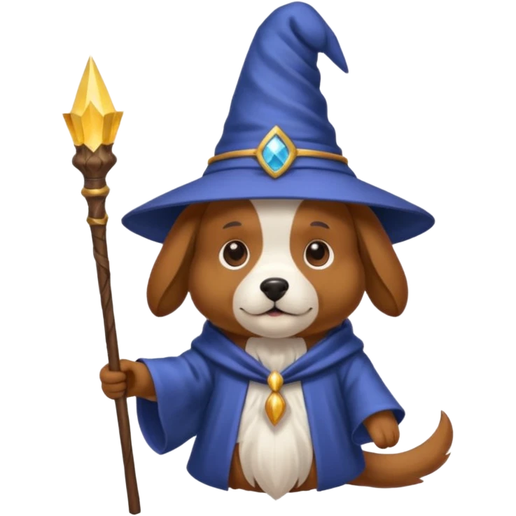 Dog wizard emoji