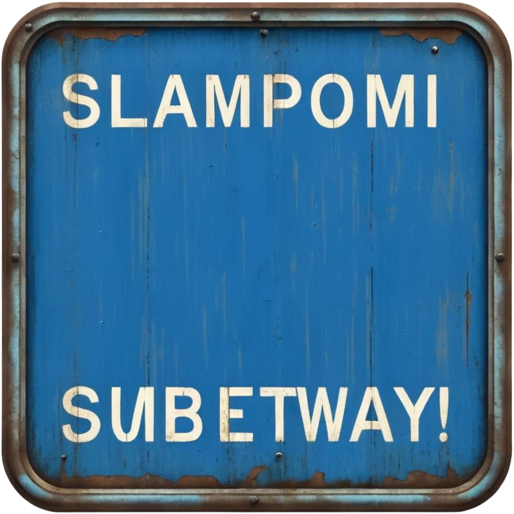 Platform Board – blue text display, Subway Sign. emoji