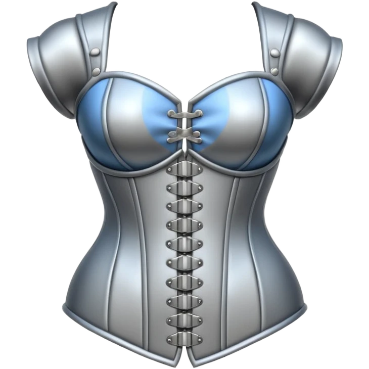 heavy corset armor modern silver emoji