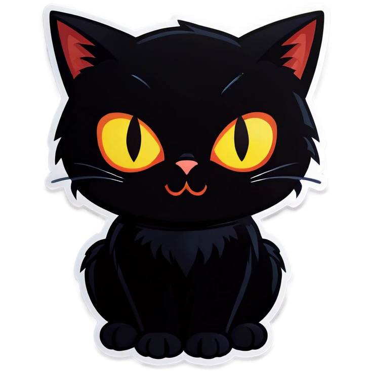 Black cat evil emoji