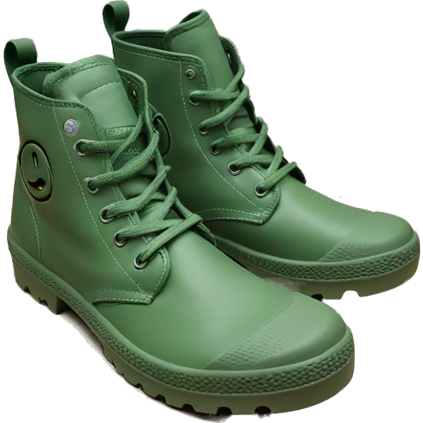 Original Palladium pampa Mens Low Boot Green Low Under Heels emoji
