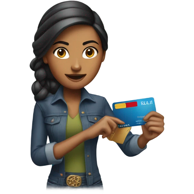 Ralph lauren women Indian women cutting  credit card emoji
