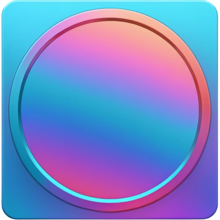 
coin color in in gradient of turquoise, blue, pink, purple, and coral metal texture
Rotate coin 90 degree  3d effect emoji