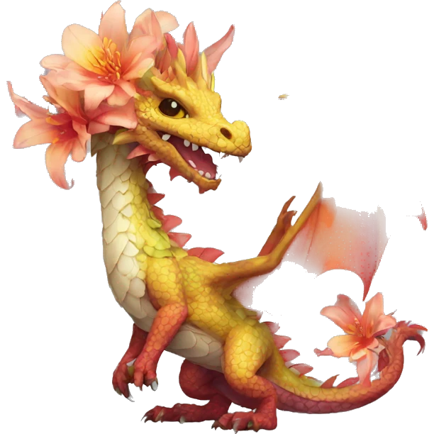 Flower dragon  emoji