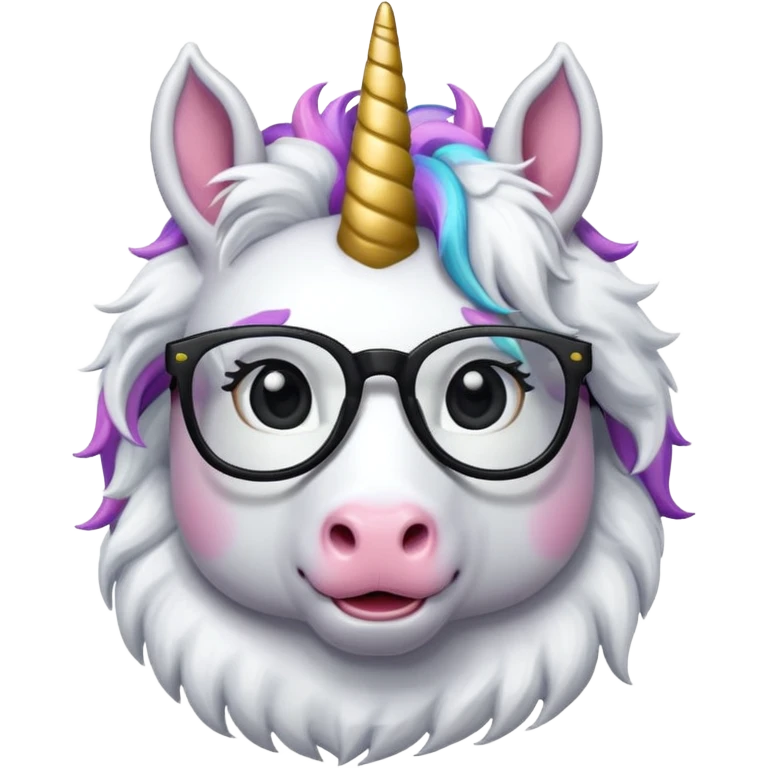 unicorn with black glasses emoji
