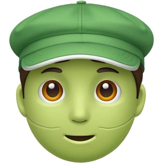 green tennis hat emoji