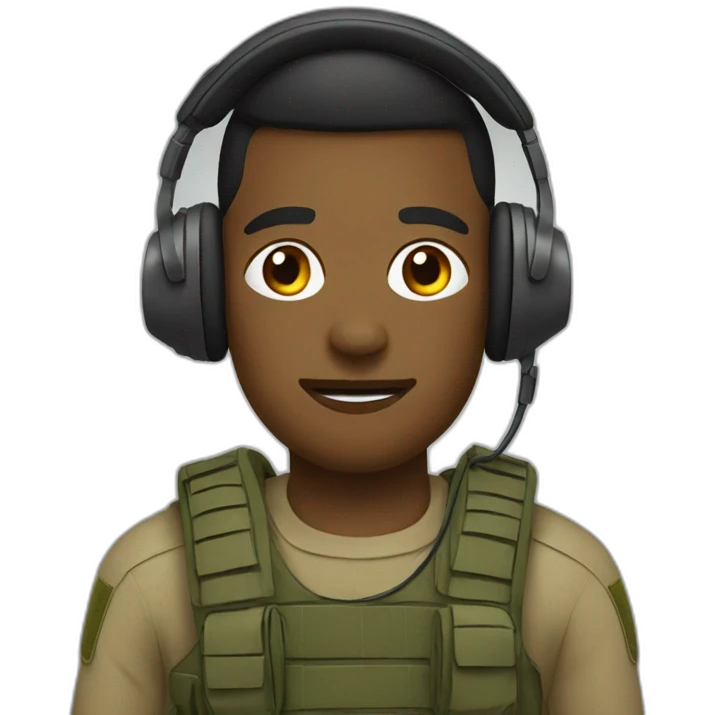 Soldiers with headphones emoji