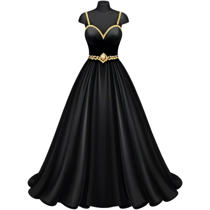 Black velvet gown display emoji