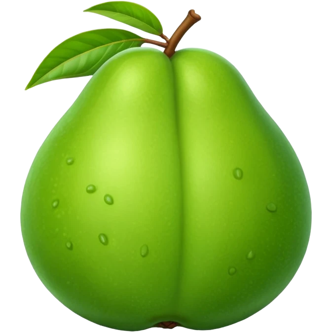 guava fruit, glossy, simple, vibrant emoji