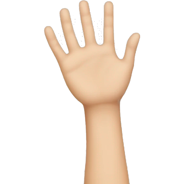 person reaching emoji