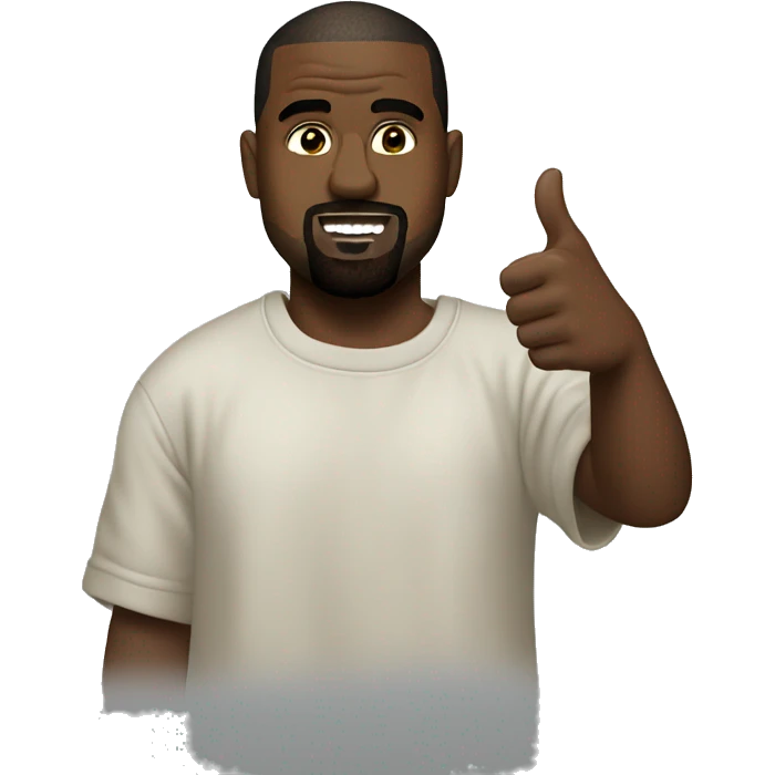 Kanye west giving thumbs up emoji