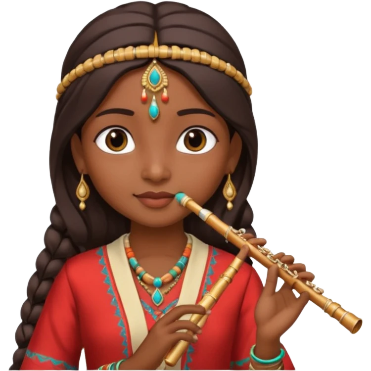 Indian Girl With Fluteü emoji