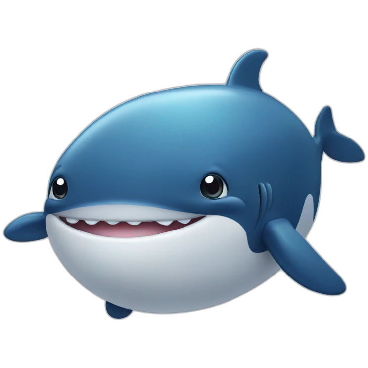 Happy whale emoji