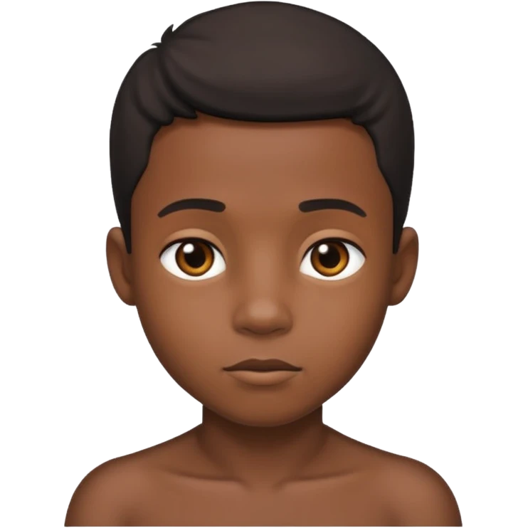 Black boy no clothes  emoji