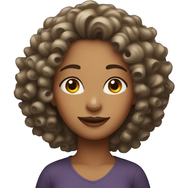 woman with curly hair emoji