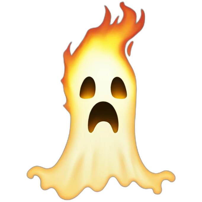 Snapchat ghost on fire emoji